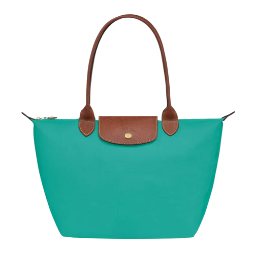 Bolso Grande Nylon Plegable, Turquesa